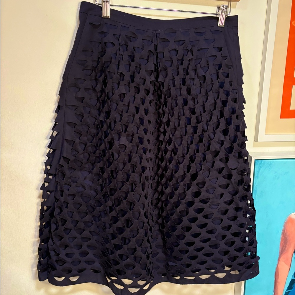 J Crew netting skirt. Navy Blue